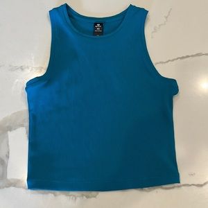Ribbed turquoise tank top size XS